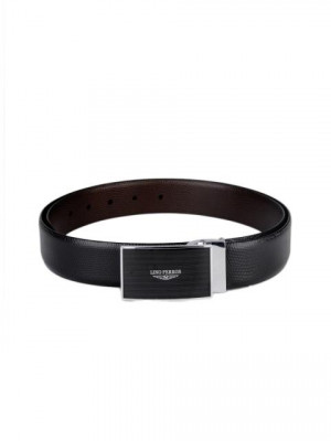 Lino Perros Men Black Leather Belt