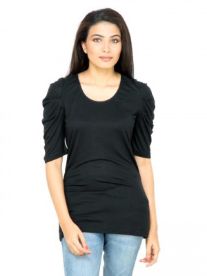s.Oliver Women Solid Black Top