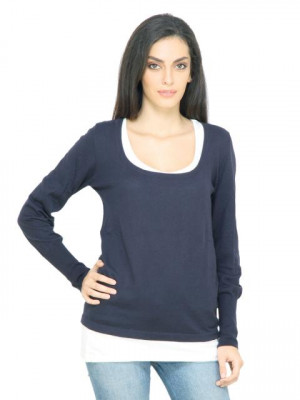 s.Oliver Women Layered Navy Blue Top