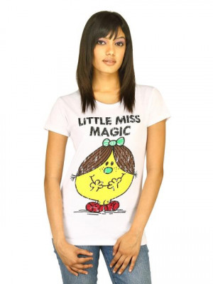 Little Miss Women Printed White T-shirt