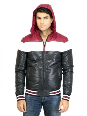 United Colors of Benetton Men Stripes Black Jacket