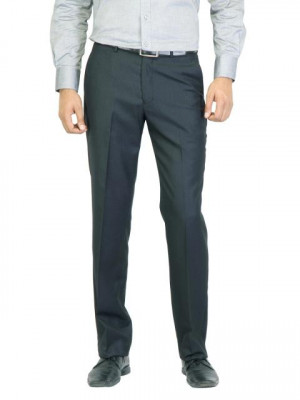 Turtle Men Check Black Trousers