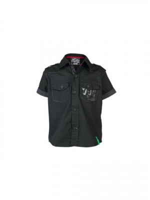 Palm Tree Kids Boys Solid Black Shirts