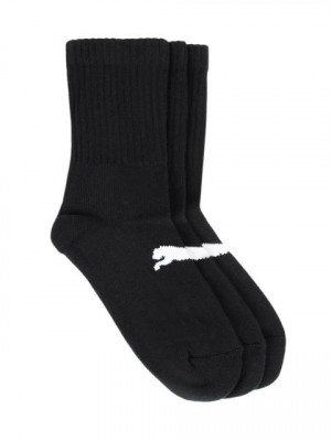 Puma Kids Unisex Pack of 3 Black Socks