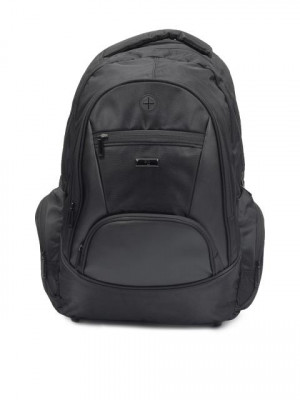 Peter England Unisex Black Backpack