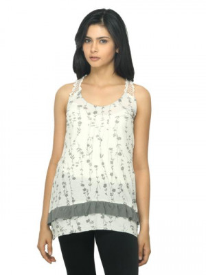 Sepia Women Printed White Tunic