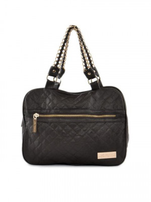 Lino Perros Women Golden Strap Brown Handbag