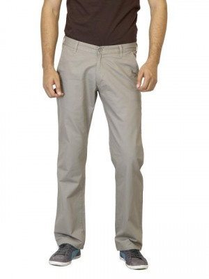 Highlander Men Light Grey Trousers