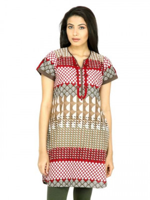 Aneri Women Barkha Red Kurta