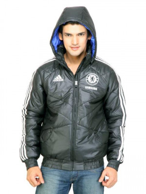 ADIDAS Men Solid Black Jackets