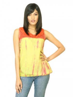 Mother Earth Women Printed Yellow Top