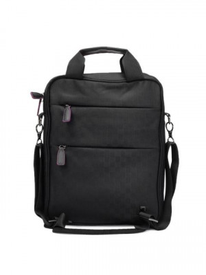 Peter England Unisex Black Messanger Bag