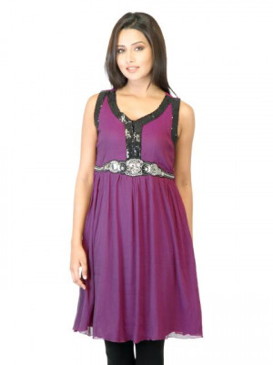 La-Emotio Women Purple Kurti