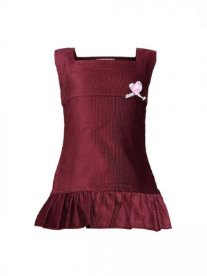 Ant Kids Girl's Maroon With Flower Kidswear