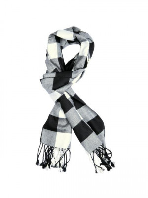 Turtle Check Men White Scarf