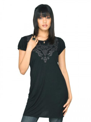 Scullers For Her Women Fashion Summer Black Tunics