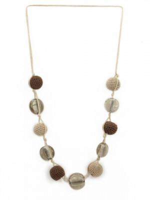 Adrika Brown & Beige Necklace