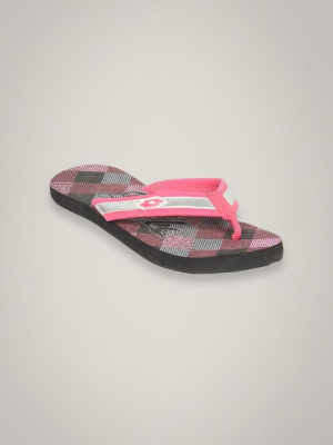 Lotto Women's Cross Color Black Pink Flip Flop