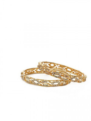 Royal Diadem Set of 2 Golden Bangles