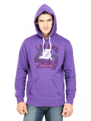 ADIDAS Men Hooded  Purple SweatShirt