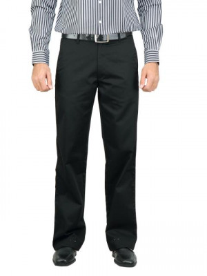 Basics Men Solid Black Trousers