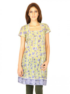 W Women Printed Green Kurtas