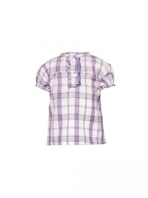 Ant Kids Girl's Check Top Purple Kidswear