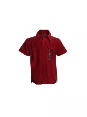 Palm Tree Boys Maroon Shirt