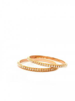 Royal Diadem Set of 2 Golden Bangles