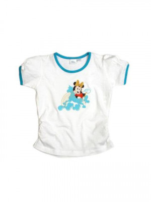 Disney Kids Girl's White Round Neck Kidswear