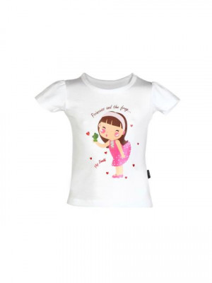 Doodle Girl Princess White Tops