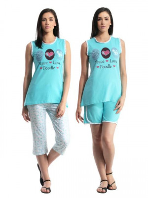 SDL by Sweet Dreams Women Blue Night suits