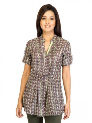 Mumbai Slang Women Printed Purple Top