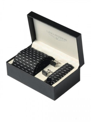 Lino Perros Men Formal Black Accessory Gift Set