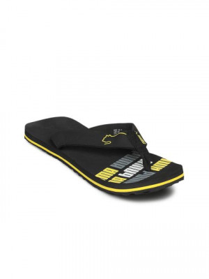 Puma Unisex Issac Black Yellow Flip Flop