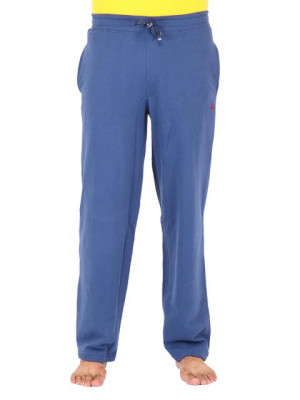 Urban Yoga Men Solid Blue Track Pants