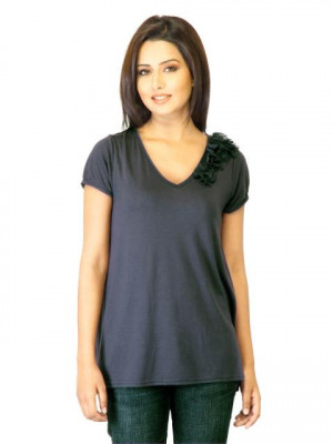 United Colors of Benetton Women Navy Blue Top