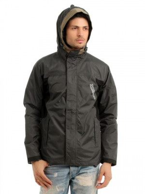 Just Natural Unisex Grey Rain Jacket