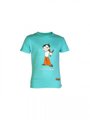 Chhota Bheem Kids-Boys Printed Pale Blue Tshirt