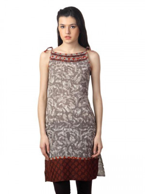 Mother Earth Women Grey Kurta