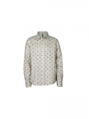 United Colors of Benetton Boys Printed White Shirt