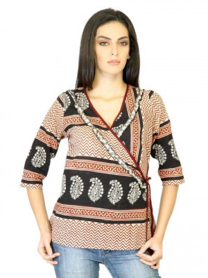 Mother Earth Women Beige Printed Top