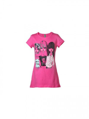 United Colors of Benetton Kids Girls Pink Printed Top