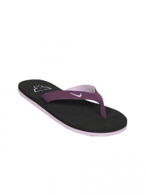 Nike Women Butterfly Thong Black Purple Flip Flops