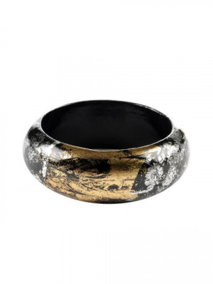 ToniQ Women Black Wooden Bangle