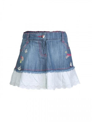 Doodle Kids Girl Washed Blue Skirt