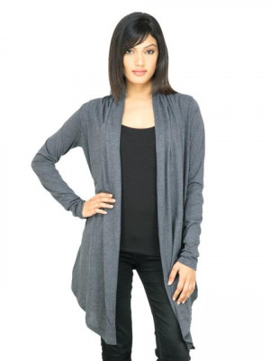 United Colors of Benetton Women Solid Grey Sweater