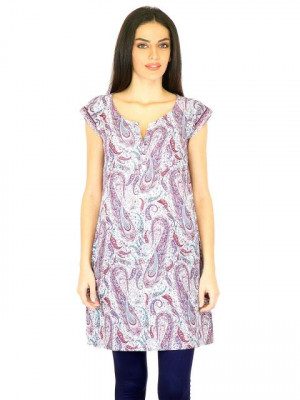 W Women Printed White Kurtas