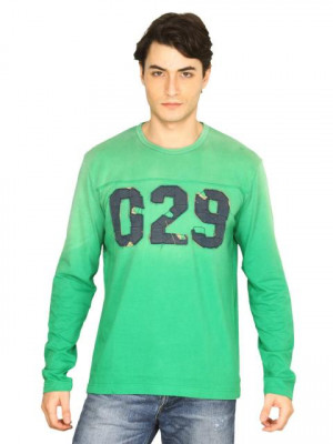 Basics Men Green T-shirt