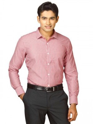 John Miller Men Red White stripe Red Shirts